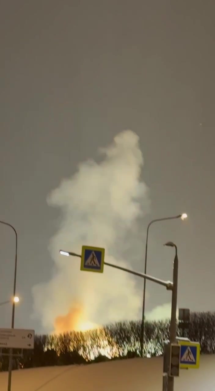 Substation caught fire in Tushino of Moscow region