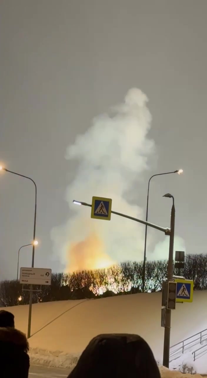 Substation caught fire in Tushino of Moscow region