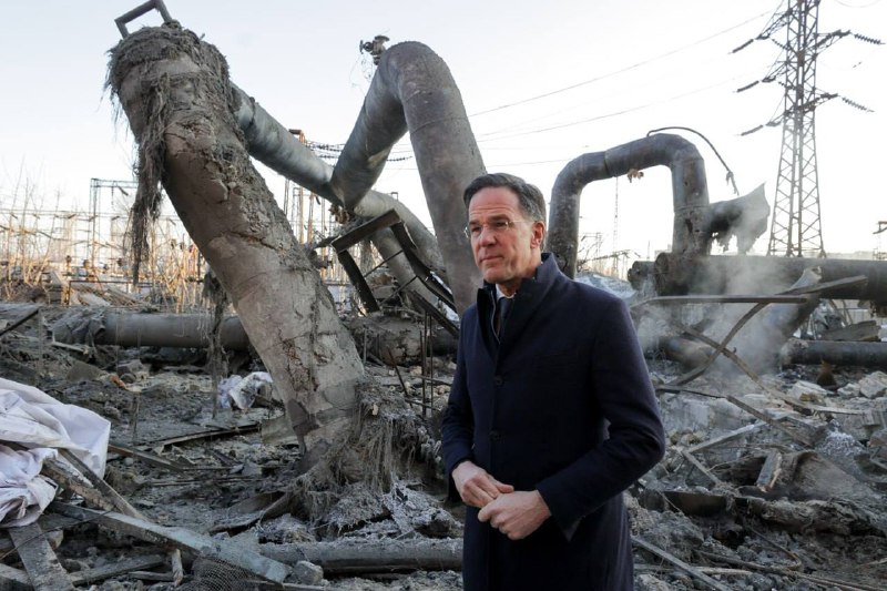 NATO Secretary General Rutte had visited one of destroyed power plants in Kyiv