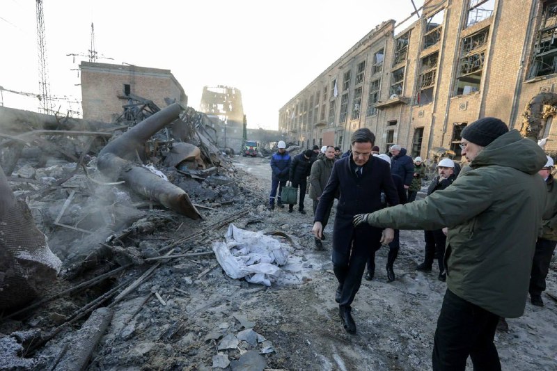 NATO Secretary General Rutte had visited one of destroyed power plants in Kyiv