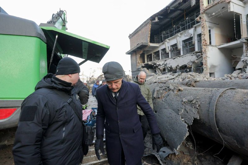 NATO Secretary General Rutte had visited one of destroyed power plants in Kyiv
