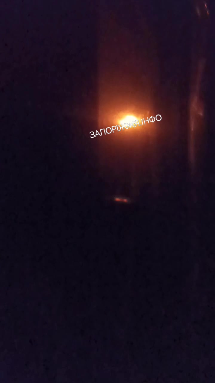 Big fire in Zaporizhzhia as result of a drone strike 