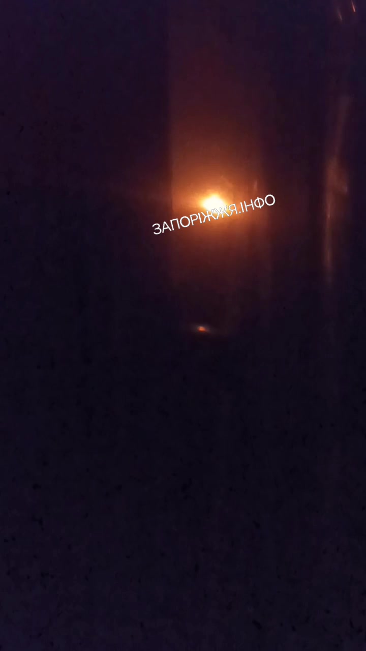 Big fire in Zaporizhzhia as result of a drone strike 