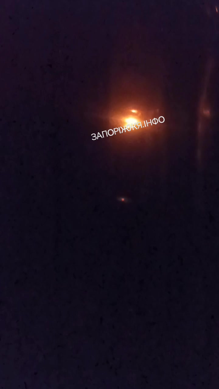 Big fire in Zaporizhzhia as result of a drone strike 