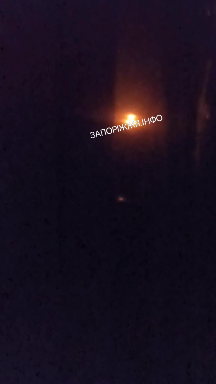 Big fire in Zaporizhzhia as result of a drone strike 