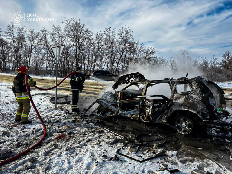 1 person killed, 3 wounded as result of Russian drone strike at the ambulance in Kharkiv region