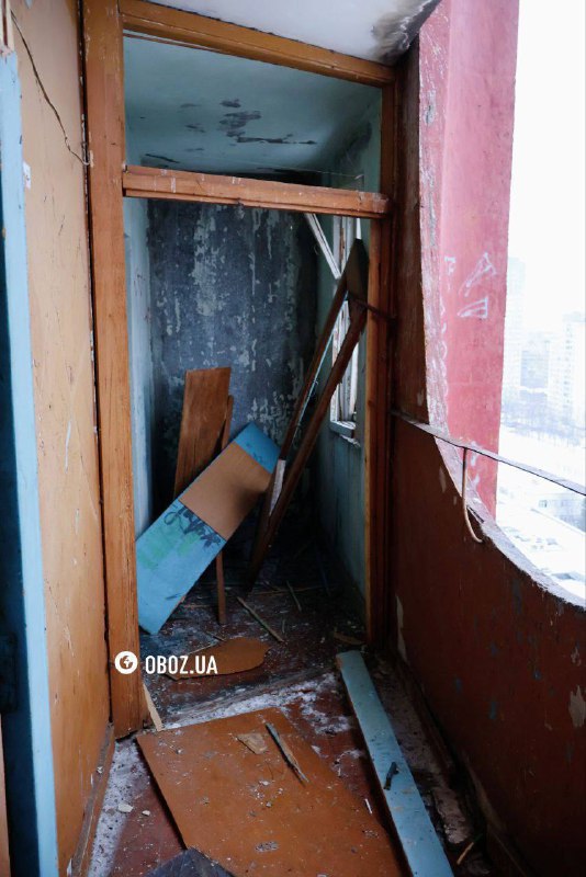 Damage in Darnytskyi district of Kyiv as result of Russian attack overnight