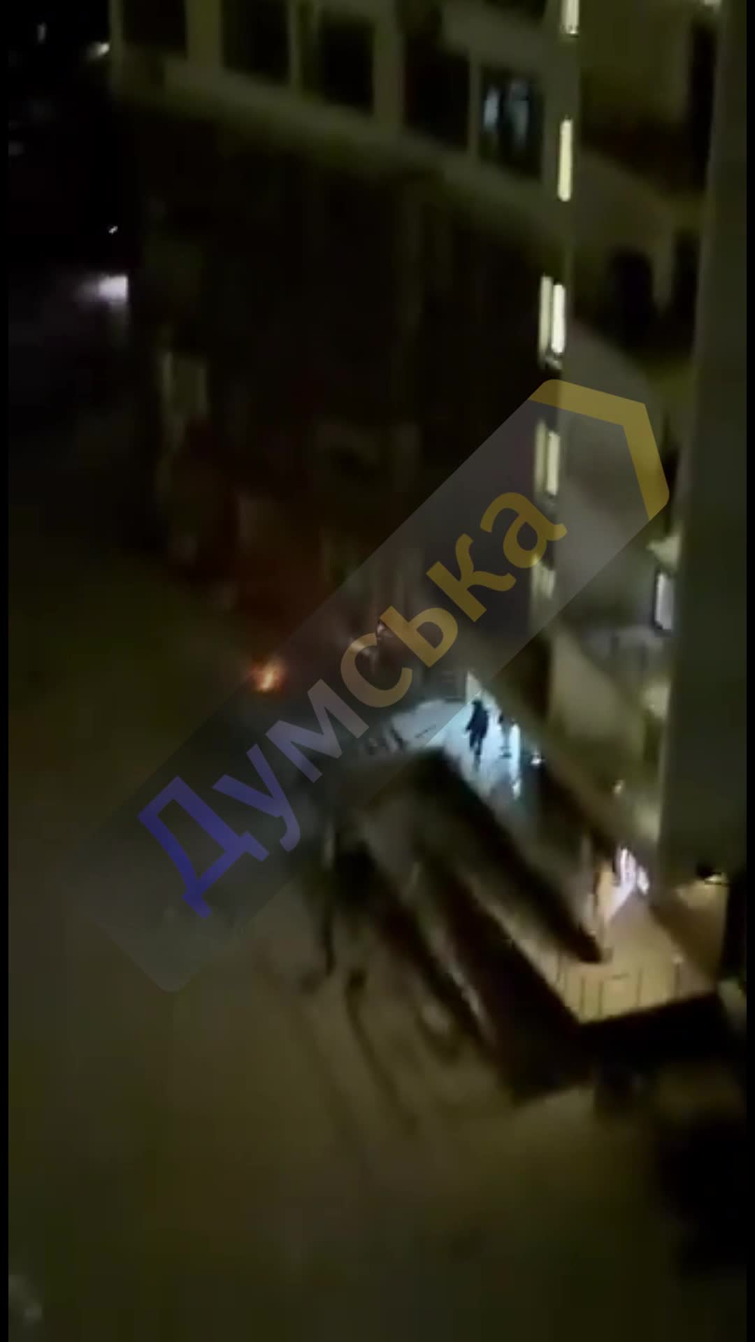 Fire at residential apartments block in Odesa as result of drone strike