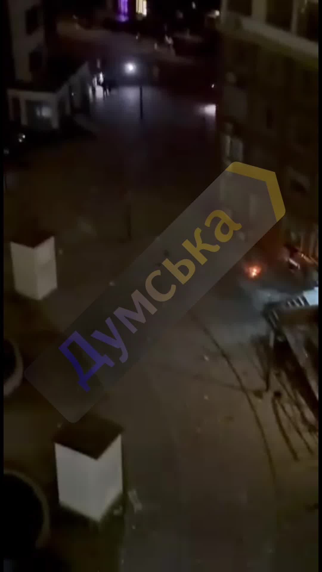 Fire at residential apartments block in Odesa as result of drone strike