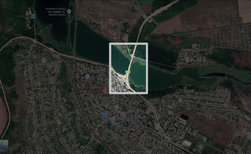Bridge was destroyed as result of an airstrike at the bridge in Vasylivka of Zaporizhzhia region 