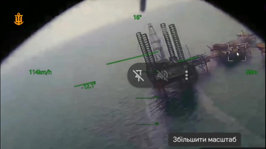 Ukrainian Navy destroyed Ka-27 helicopter at Syvash drilling rig in the Black Sea