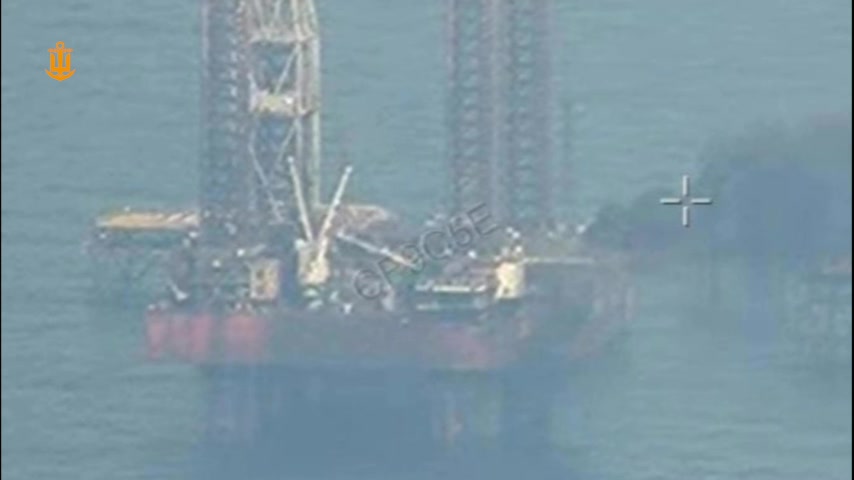 Ukrainian Navy destroyed Ka-27 helicopter at Syvash drilling rig in the Black Sea