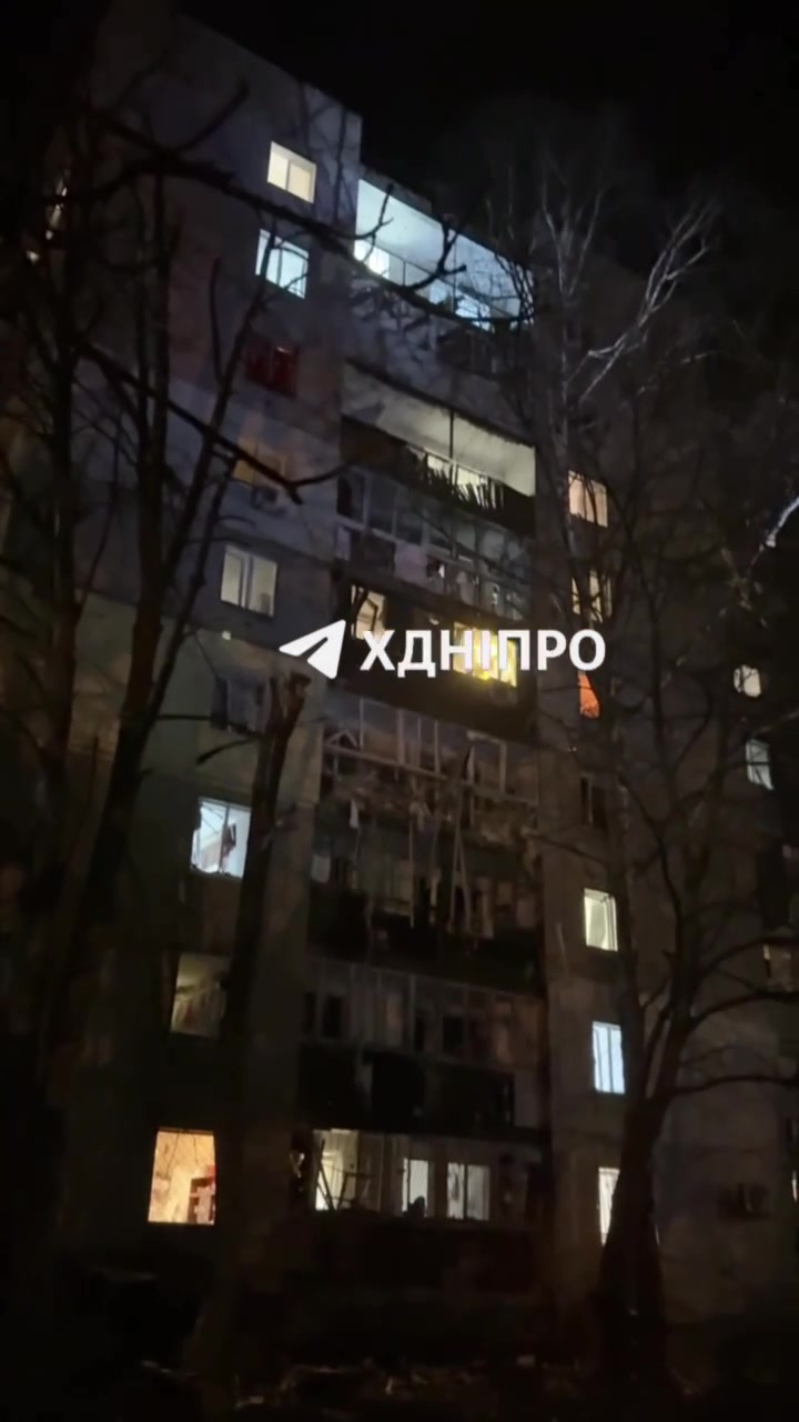 Residential property damaged and at least 4 wounded in Dnipro city as result of drone strikes