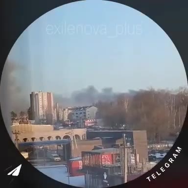 Smoke is rising in Bryansk after suspected missile strike