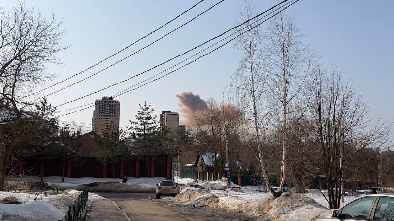 Explosions were reported at the plant in Tula