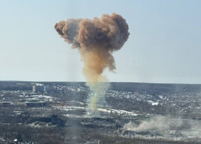 Explosions were reported at the plant in Tula