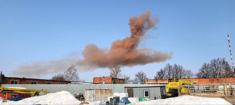 Explosions were reported at the plant in Tula