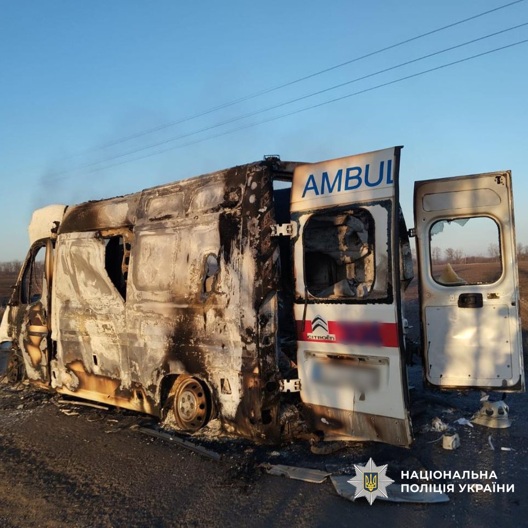 2 medics killed, 1 wounded as result of FPV drone strike at the ambulance in Chervona Khvylia village of Kupiansk district