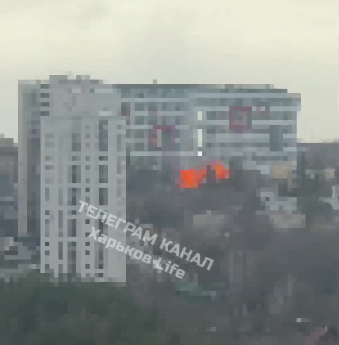 Drone strike in Kharkiv