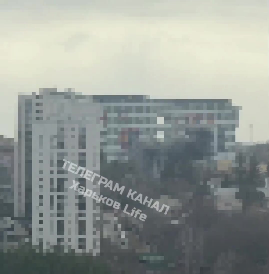 Drone strike in Kharkiv