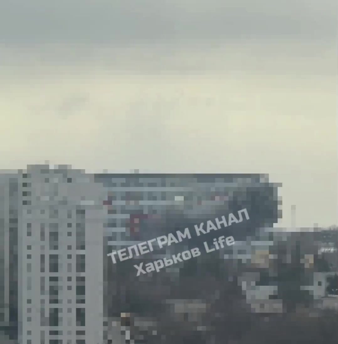 Drone strike in Kharkiv