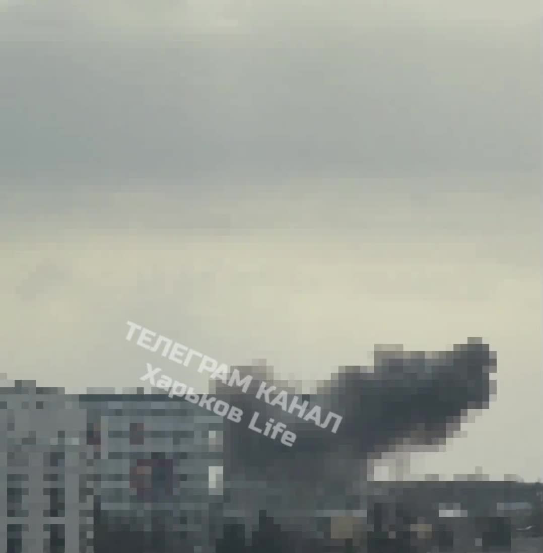 Drone strike in Kharkiv