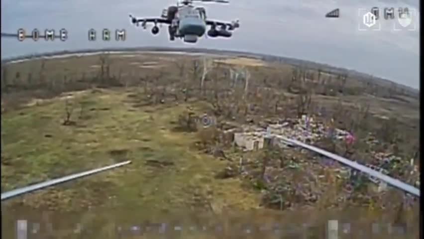 General Staff of Armed Forces of Ukraine: Russia Ka-52 Aligator helicopter was shot down with FPV drone in Donetsk region today