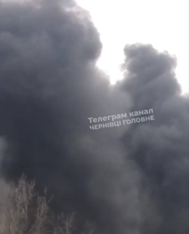 Big fire in Chernivtsi region as result of drone strike