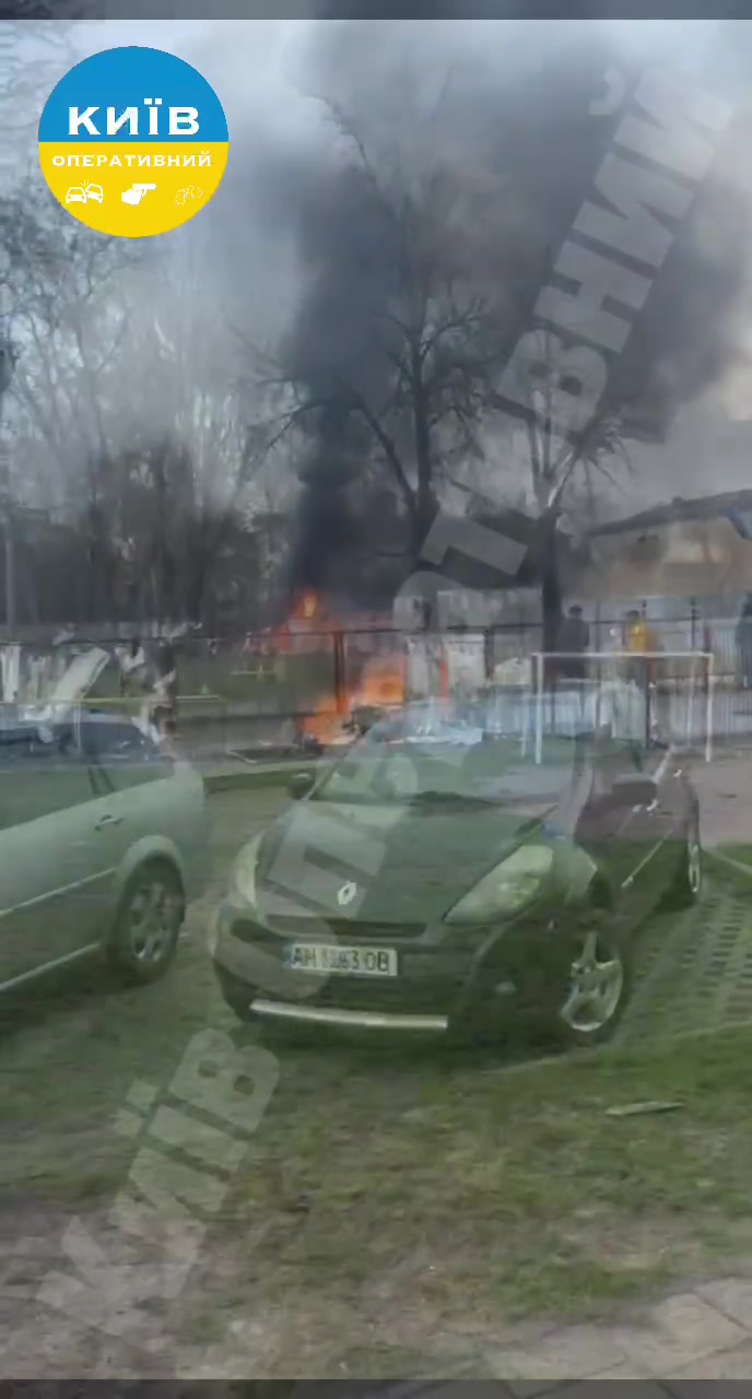 Drone hit residential area near school in Vyshneve