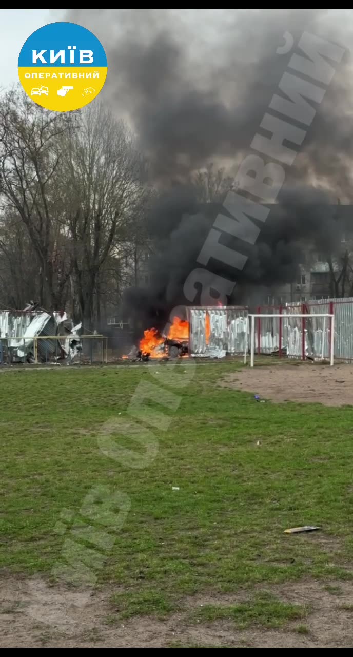 Drone hit residential area near school in Vyshneve