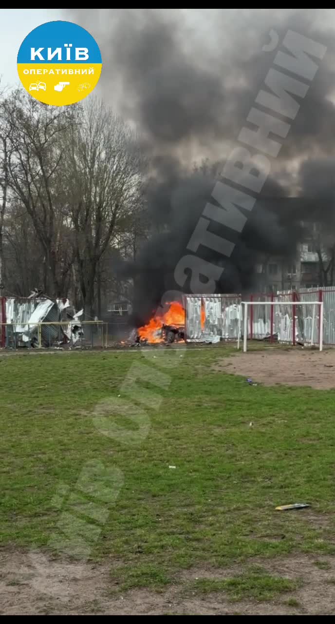 Drone hit residential area near school in Vyshneve