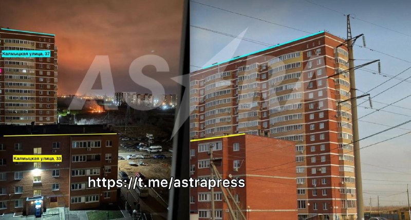 2 chemical plants and residential area caught fire in Tolyatti of Samara region of Russia after drones raid last night