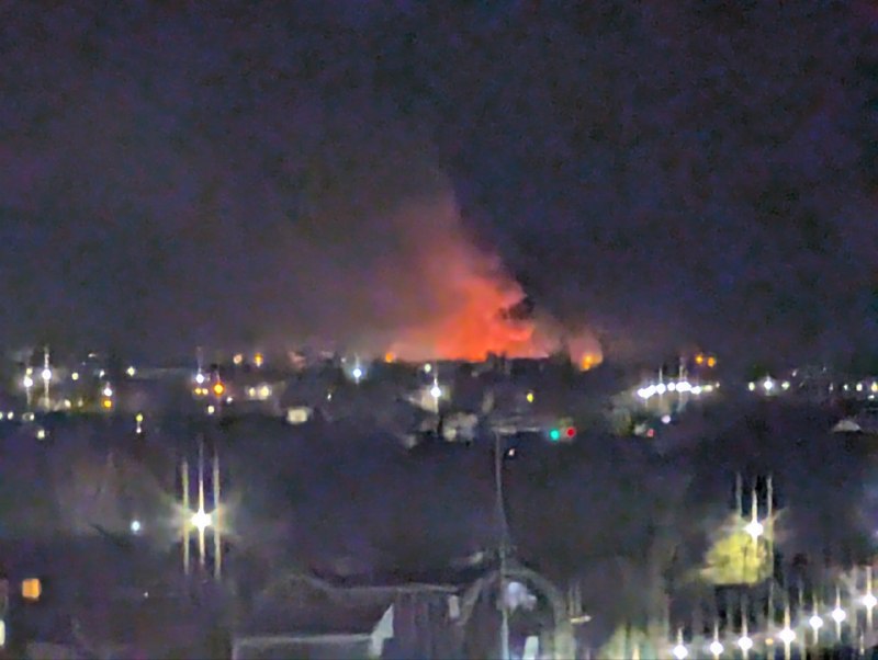 Explosions were reported in Luhansk