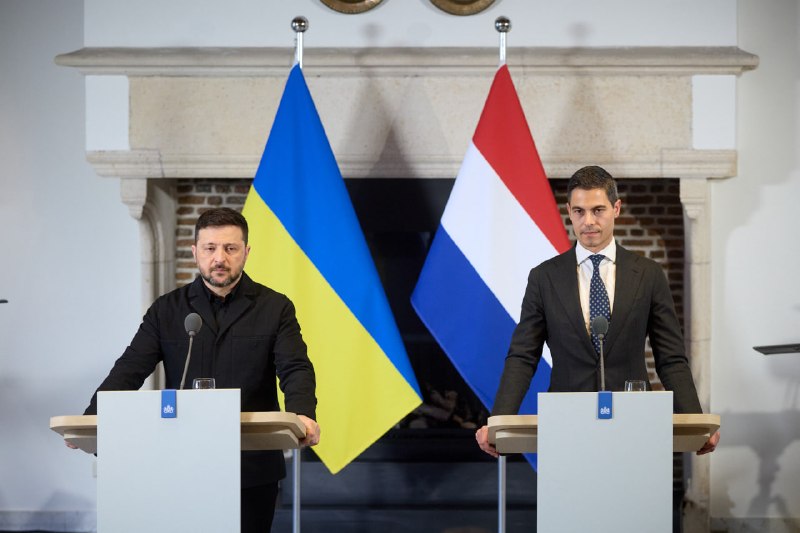 President of Ukraine Volodymyr Zelensky and Prime Minister of the Netherlands Rob Jetten discussed security issues, support and development of the Ukrainian energy sector, strengthening diplomatic cooperation, and holding Russia accountable for the crime of aggression during talks in Middelburg.