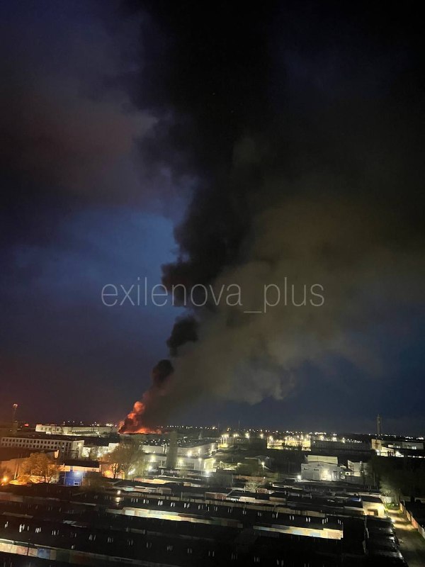 Explosions and fire reported in Taganrog overnight