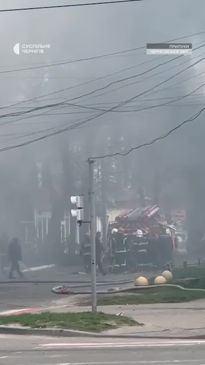 1 person wounded as result of drone strike at the police station in Pryluky of Chernihiv region