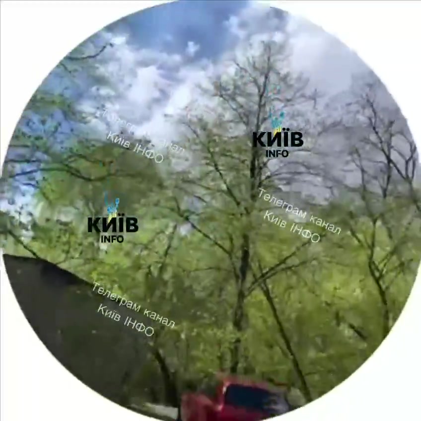 Drone crashed into the yard in Kyiv