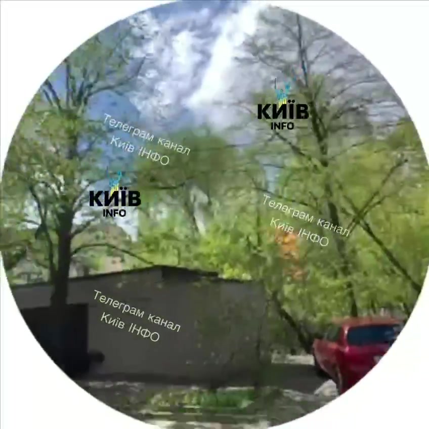 Drone crashed into the yard in Kyiv