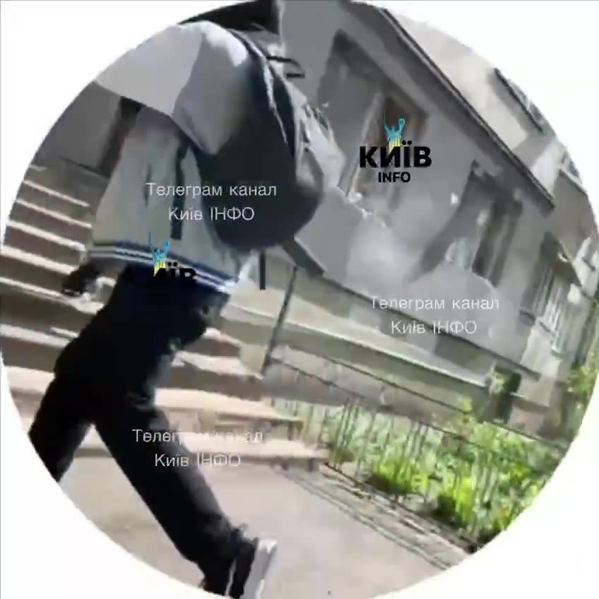 Drone crashed into the yard in Kyiv