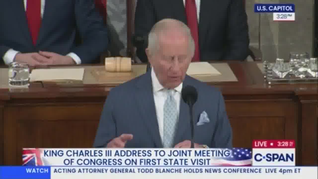 King Charles reminds Trump and MAGA that NATO invoked Article 5 for the first time after 9/11, when all alliance members came to the aid of the United States. “Today, Mr. Speaker, that same unyielding resolve is needed for the defense of Ukraine and her most courageous people,” the king said, receiving a standing ovation