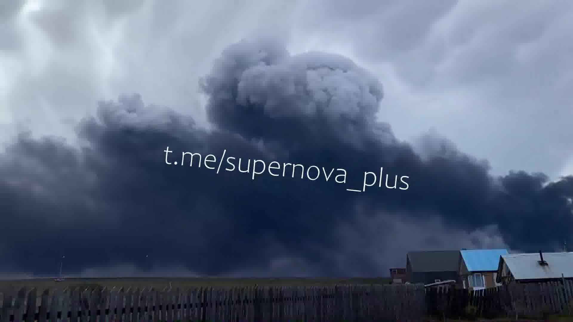 Thick smoke and rain with oil particles in Perm after drones raid