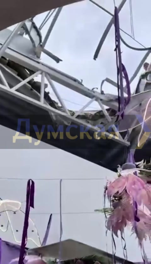 Damage at the mall in Odesa as result of drone strike