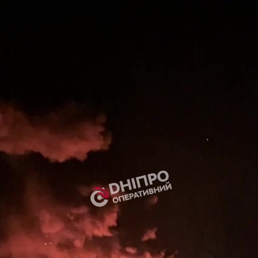 Explosions were reported near Dnipro city
