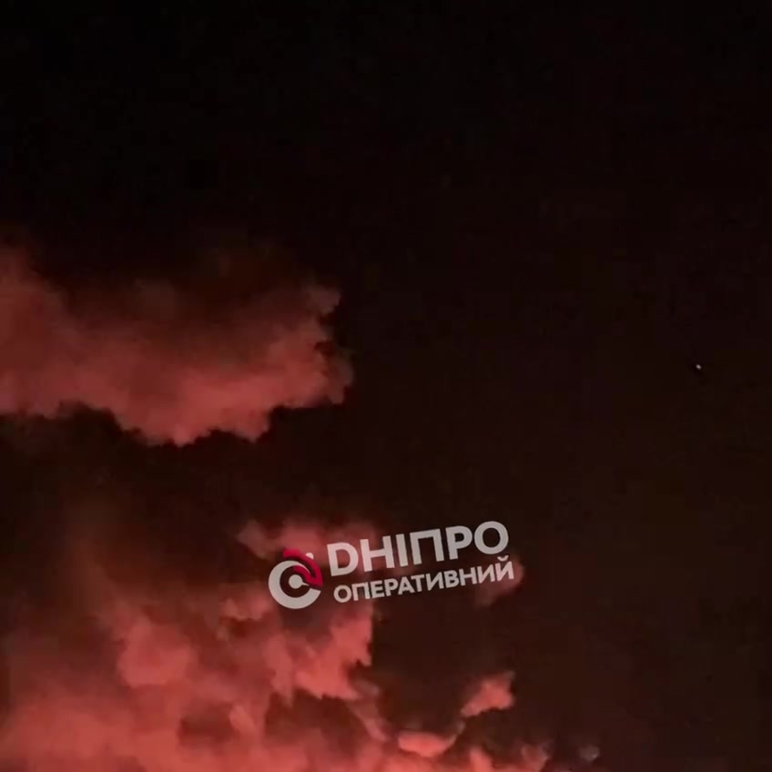 Explosions were reported near Dnipro city