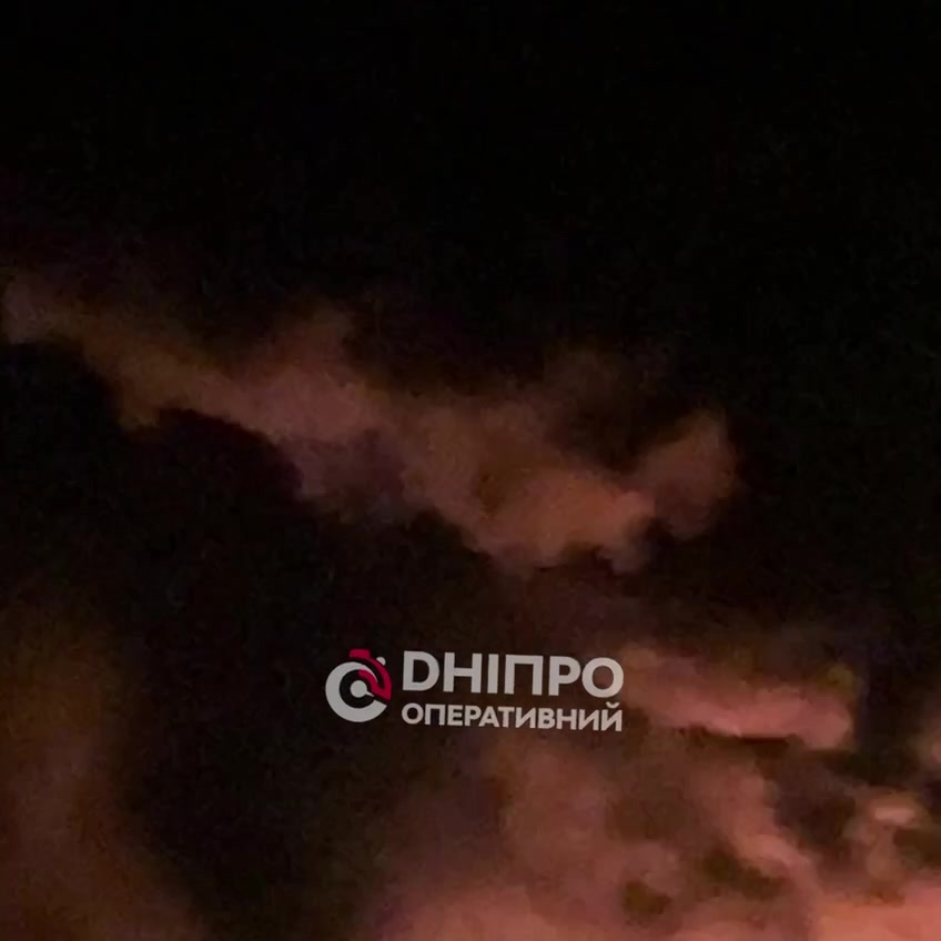 Explosions were reported near Dnipro city