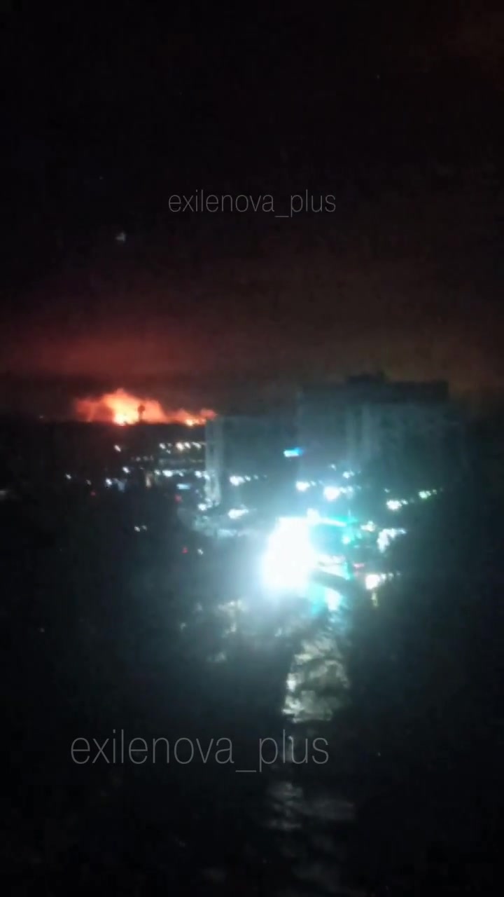 Fire at the Yaroslavl oil refinery after suspected drones strikes