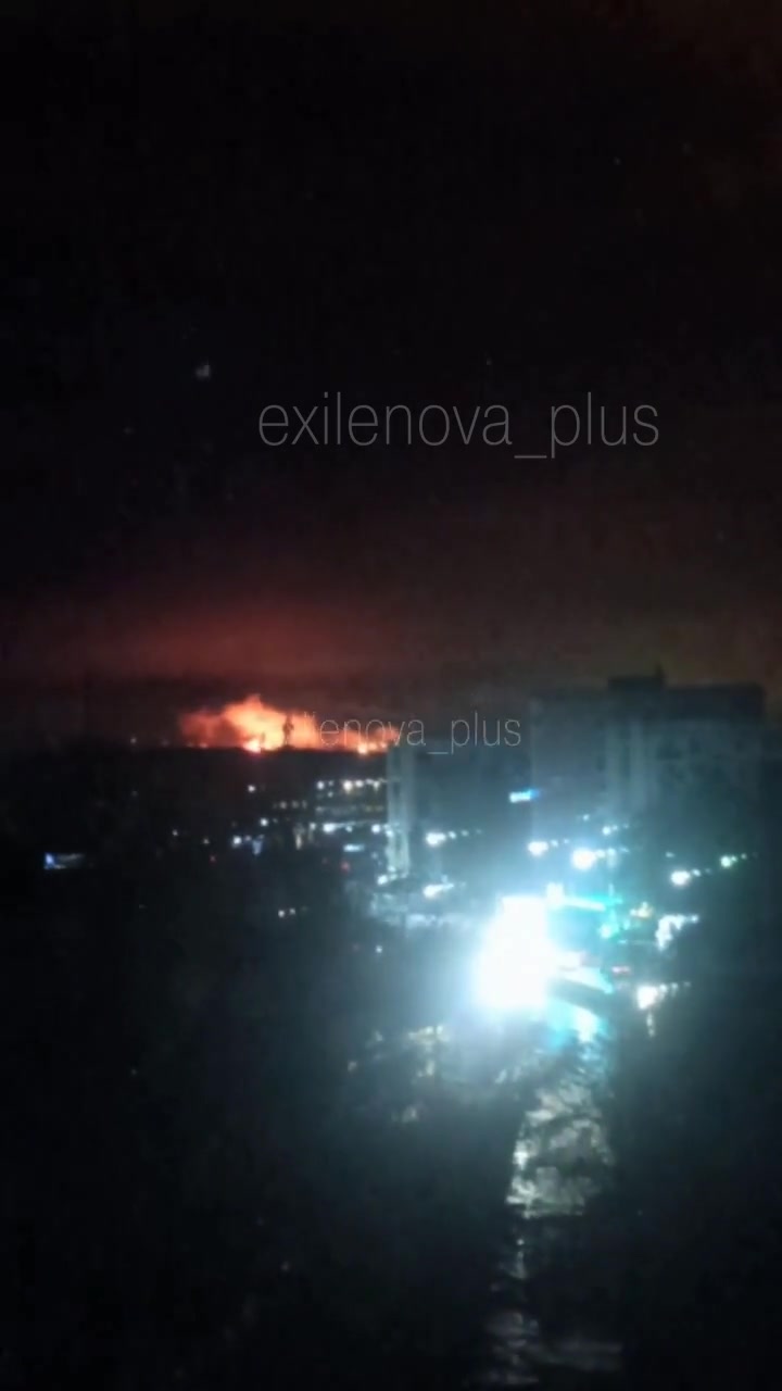 Fire at the Yaroslavl oil refinery after suspected drones strikes
