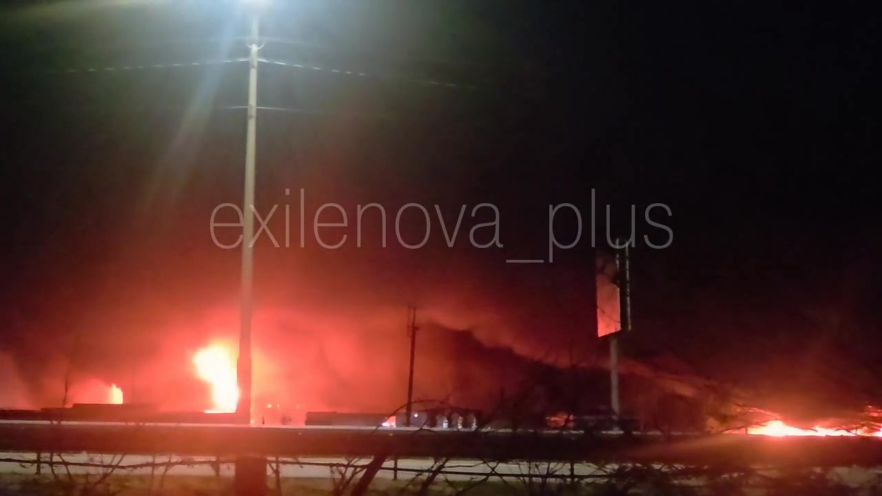 Fires after drones or missile strikes in Rostov