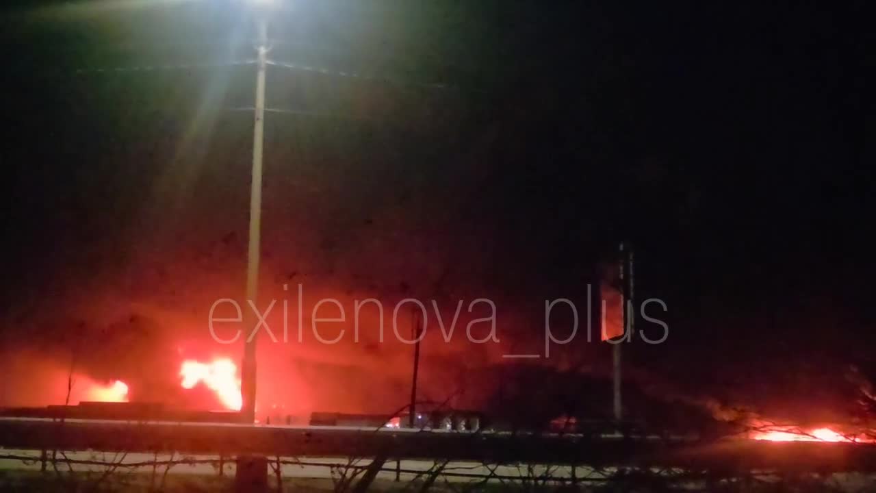 Fires after drones or missile strikes in Rostov
