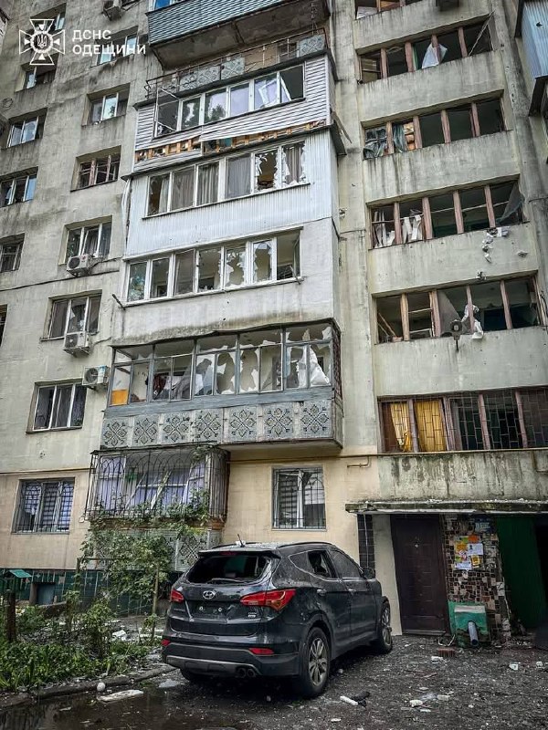 Damage to civilian property in Odesa as result of drone strike